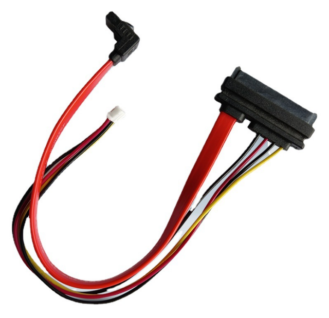 90 Degree 22P SATA 7+15P 22pin to SH 2.0 4pin Power Right Angled SATA HDD Hard Disk High Speed Computer Data Power Cable