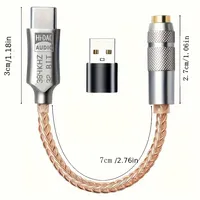 Adaptateur USB Type C à 3.5mm ALC5686 HiFi Ampli de décodage audio numérique portable DAC Type-C Microphone Jack Convertisseur pour écouteurs