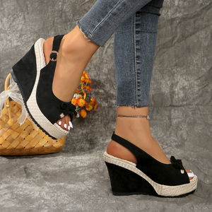 <span class=keywords><strong>Scarpe</strong></span> <span class=keywords><strong>con</strong></span> tacco alto alla moda estivo <span class=keywords><strong>con</strong></span> punta a bocca di pesce e suole spesse traspiranti per donne disponibili nelle taglie da 35 a 42. - Product Image 5