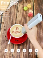 Imprimante alimentaire portable PrintPen à encre comestible en alliage d'aluminium, outils de décoration pour café, moule à cappuccino, latte, lait, cupcakes, cuir