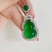 Nouveau Pendentif en Caleçon de Cuivre Incrusté de Chalcédoine, Chaîne de Pull Tendance pour Femme, Chaîne à Maillons, Cadeau d'Anniversaire 2x3cm, Vente en Gros