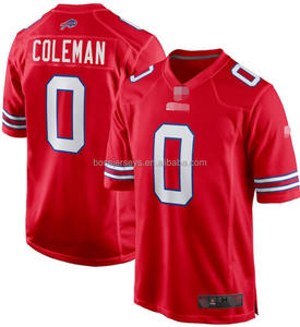 Maillot de football américain à manches courtes pour homme, respirant, avec design brodé des Buffalo Bills # 17 Josh Allen - Product Image 5