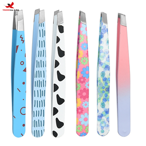 Pinzas para Cejas con Color y Empaque Personalizados, con Puntas Personalizadas, Hechas con Acero Inoxidable de Alta Calidad, GZ RTS, Pedido Mixto al por Mayor - Product Image 1