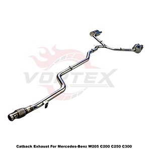Système d'échappement Vortex optimisé en acier inoxydable pour Mercedes-Benz W205 C200 C250 C300 berlines - Product Image 5