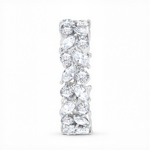 Bague de promesse en or 10KT 14KT 18KT et argent sterling 925 avec diamants de laboratoire taille ronde et taille marquise, couleur VVS VS EF, pour femme - Product Image 3