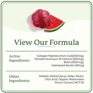 Sapore di anguria capelli pelle unghie gommose con Tremella fungo collagene marino peptidi cheratina biotina - Product Image 4