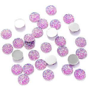 100 Stück/Beutel 12 mm Mix AB Farben Flatback Drusen Harz Cabochons für Armband Ohrringe DIY Schmuckherstellung Zubehör W270 - Product Image 4