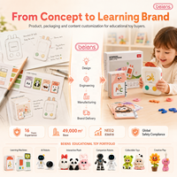 Cartes Flash Parlantes Personnalisées Beiens OEM ODM, Machine de Lecture pour Enfants, 120 Cartes, 11 Thèmes, Jouet Éducatif en PP/Tissu Non-tissé