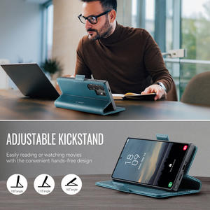 Pour <span class=keywords><strong>Samsung</strong></span> S25 Ultra S24 Plus S23 FE <span class=keywords><strong>S22</strong></span> S21 S20 Couverture <span class=keywords><strong>CaseMe</strong></span> 033 RFID Blocage Portefeuille Vintage En Cuir Antichoc Téléphone Cas - Product Image 5