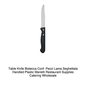 Couteau à steak Marietti, ensemble de 6 pièces, lame dentelée, manche en plastique - Product Image 2