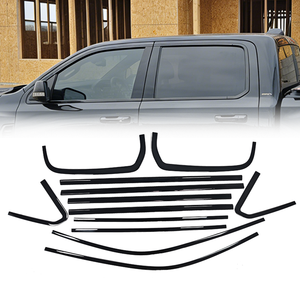 Accessori Auto Personalizzati Autera, Modanatura Decorativa Cromata Nera per Finestrini e Porte per Dodge <span class=keywords><strong>RAM</strong></span> 1500 RHO 2019-2026 - Product Image 1