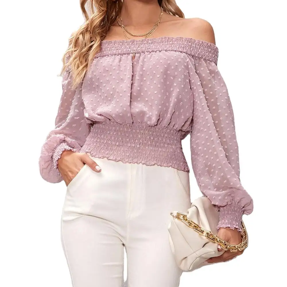Blusa informal de Chifón con manga larga para Primavera, camisa elegante para mujer