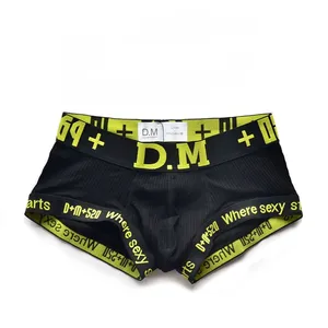 Cuecas boxer masculinas de algodão orgânico marca DM verão cuecas baixas