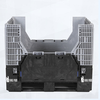 Grand conteneur pliable robuste 1200x1000x975 Dernier modèle boîte-palette industrielle en plastique Empilable