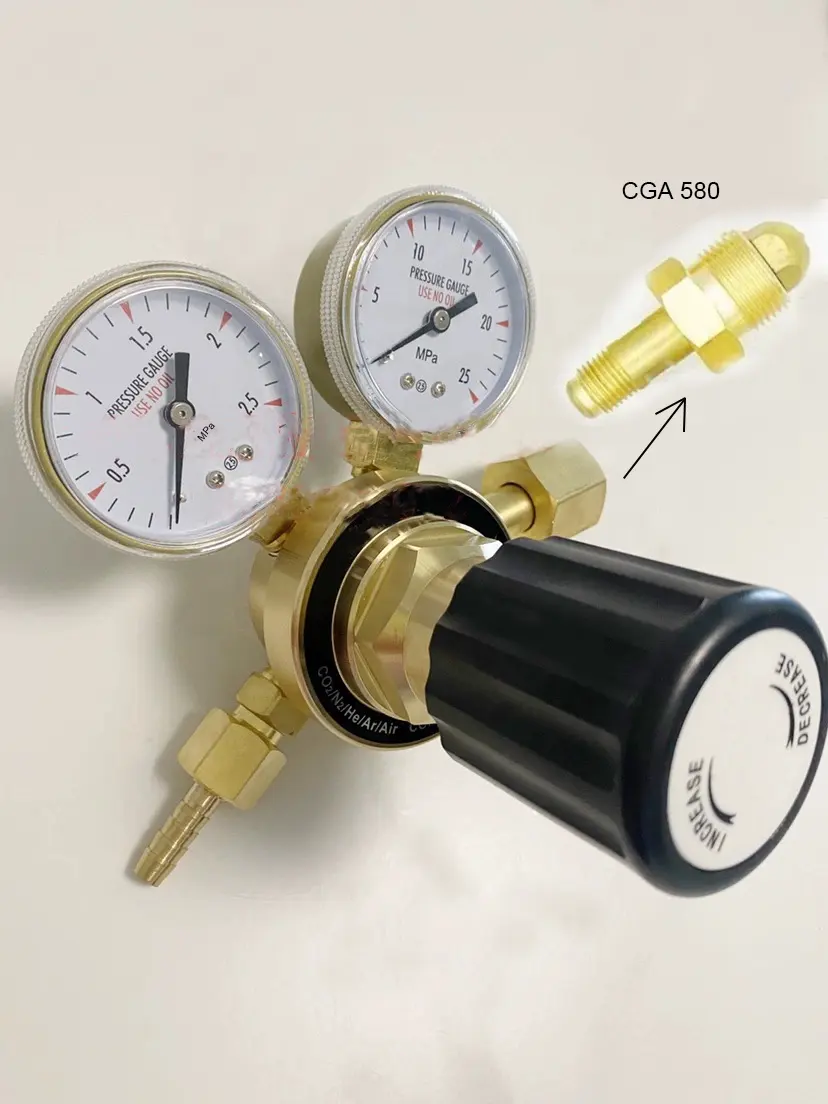 सिलेंडर दबाव नियामक द्रव गैस प्रणाली के लिए दबाव कम करने वाला नियामक सभी पीतल दबाव नियामक