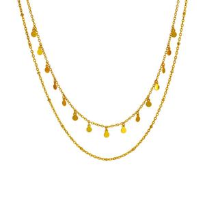 สร้อยคอแฟชั่นปี 2026 สไตล์มินิมอล  วัสดุสแตนเลส 316L ชุบทอง 18K PVD  แบบมีจี้และโซ่ซ้อนกัน สำหรับผู้หญิง - Product Image 5