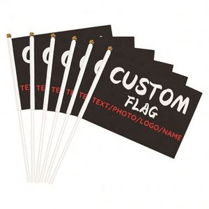 ธงแขวนพิมพ์ลายดิจิทัลโพลีเอสเตอร์แบบกำหนดเองพร้อมโลโก้ขายส่งโปรโมชั่นใหม่ปี 2025 ธงมือถือขนาดเล็กแบบกำหนดเองสำหรับกีฬา - Product Image 1