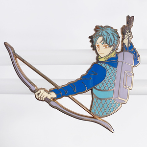 Pins en émail personnalisés OEM pour merchandising d'anime et de <span class=keywords><strong>manga</strong></span>, pins de revers pour crowdfunding, pour artistes indépendants - Product Image 4