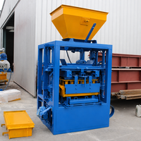 Machine à fabriquer des blocs de pavés semi-automatique portable QT4-24, machine à fabriquer des briques creuses en béton et en ciment
