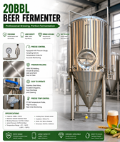 Fermentador Artesanal Premium de 2000L - Tanque Encamisado Estándar Alemán 316L con Enfriamiento de Glicol de Precisión para Cervecerías Comerciales