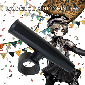 Nouveau support de canne à pêche simple en aluminium Raider SL10 pour bateau, fixation par pince T-Top, compatible avec tubes de 2,125 pouces/54 mm, poteau de fixation pour tour de barre ou poste inclinable - Product Image 3