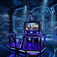 Plataforma de Realidad Virtual Comercial Topvoy TV-VR-008 de Acero para Interiores, Estación de Realidad Virtual HTC de Gran Espacio para Caminar y Simulador de Movimiento Libre, 100-500 kg