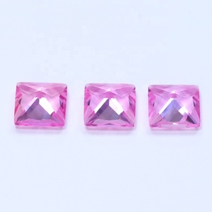 Yingma, venta directa de fábrica, gemas de rubí de corindón sueltas, forma cuadrada, 7*7mm, 2 #, piedras de corindón sintético de Color rosa para ajuste de cera - Product Image 5