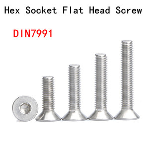 <span class=keywords><strong>Din7991</strong></span> M8/M10 thép không gỉ chìm vít <span class=keywords><strong>Bolt</strong></span> Hex ổ cắm phẳng đầu cap vít Metric - Product Image 4