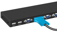 FJ-810UK-M Fjgear 8 ports usb2.0 VGA commutateur kvm avec contrôleur de bureau 8 en 1 sortie avec contrôleur infrarouge 1920*1080
