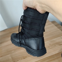 Bottes de jungle tactiques légères et respirantes en toile noire DFJB03 Asiaon