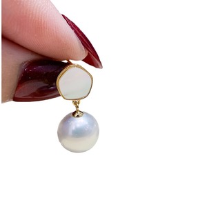 Accesorios de Plata S925 para DIY con Perlas, Bandeja Vacía para Perlas Redondas de 9-13mm, Pendientes Modernos 22079 - Product Image 5