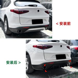 Alerón Trasero Amp-Z para Alfa Romeo Stelvio 2017+ en Negro Mate con Textura de Fibra de Carbono Estilo Tuning - Product Image 4