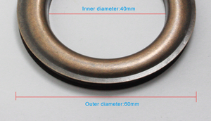 Anneau de rideau en <span class=keywords><strong>métal</strong></span> chromé en acier inoxydable Szone 40 mm avec clip pour rideau - Product Image 6