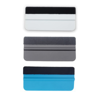 Spatules de sérigraphie personnalisées avec logo, outils applicateurs en plastique avec bord en feutre remplaçable, kits de pose de film vinyle