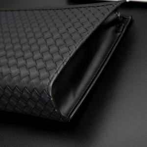 Portafoglio Lungo di Grande Capacità Borsa Tote in Morbida Pelle <span class=keywords><strong>Pochette</strong></span> a Busta Intrecciata da <span class=keywords><strong>Uomo</strong></span> per Affari Porta Carte - Product Image 5