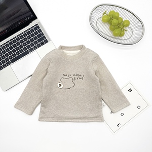 Camiseta de Manga Larga <span class=keywords><strong>para</strong></span> Bebé/Niño Pequeño, con Forro Doble, Diseño de Oso con Parche, Colección Otoño-Invierno, Venta al por Mayor, Boutique, Personalizada - Product Image 3