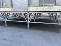 Plateforme de danse carrée modulaire en métal pour l'extérieur avec installation rapide, anti-rouille, 1,22 m x 1,22 m, capacité de charge de 1000 kg