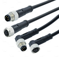 Câble de capteur M12 M5 M8 2 broches 3 broches 4 broches 5 broches 7 broches 8 broches étanche mâle à femelle câble de connecteur LED