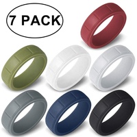 En gros sur mesure pour hommes bague de mariage en silicone