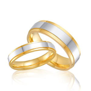 Anillos de boda de acero inoxidable <span class=keywords><strong>para</strong></span> hombre, anillos de boda de oro de alianza <span class=keywords><strong>para</strong></span> <span class=keywords><strong>parejas</strong></span> - Product Image 1