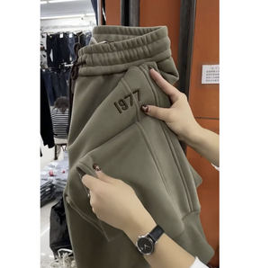 Vente automne/hiver <span class=keywords><strong>laine</strong></span> épaissie <span class=keywords><strong>Jogging</strong></span> femmes pantalons et pantalons de survêtement haute qualité mode décontracté sport Harlan <span class=keywords><strong>pantalon</strong></span> cheville - Product Image 4