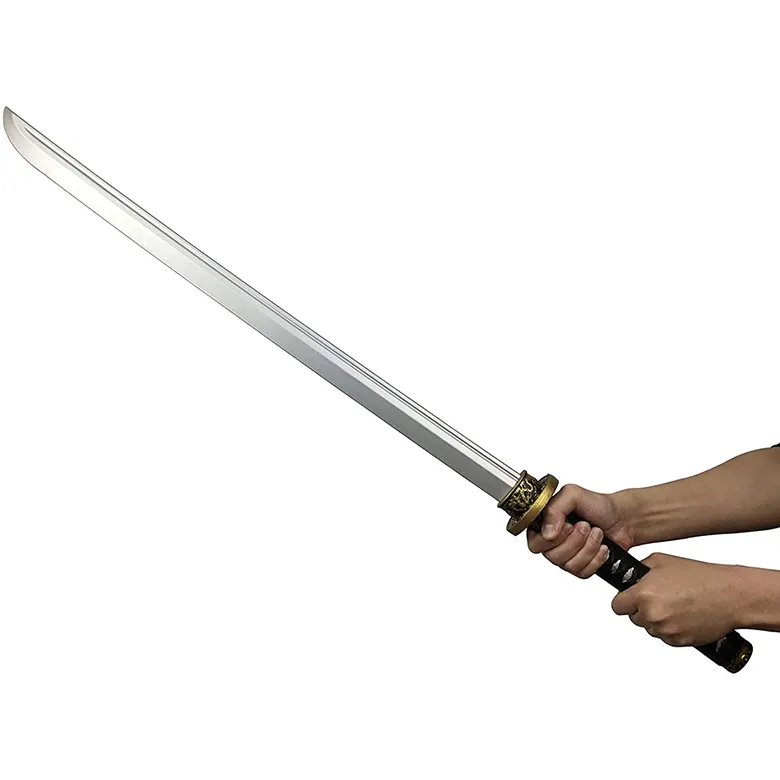 Toy Samurai White Ninja Katana Swords & Argent 9 mm Pistolet Toy Cap Gun Set 