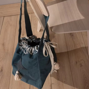 Sac fourre-tout spacieux pour femmes, 100% coton égyptien, léger, durable, sac à main quotidien avec longues poignées et doublure en toile - Product Image 1