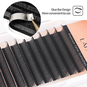 Extensions de cils préfabriquées en forme de UY, noir mat, PBT coréen, plateau de cils dense, courbures <span class=keywords><strong>L</strong></span> LB LC LD M <span class=keywords><strong>LU</strong></span>, marque privée OEM - Product Image 4