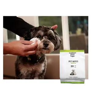 2024 New Product Large Small Customized Brand Logo Wet Wipes Non Woven Washable Cleaning For Pet