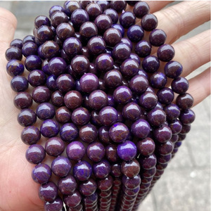 โรงงานขายส่งหินธรรมชาติลูกปัดสร้อยข้อมือสร้อยคอจำนวนมาก4มิลลิเมตร6มิลลิเมตรขนาดเล็กหลวมพลอยลูกปัดย้อมสีสีม่วง <span class=keywords><strong>Sugilite</strong></span> - Product Image 2