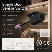 Sakelar Sensor Pintu Lemari 12V/24V Kabel Berkabel Kontrol Terpusat Satu Pintu Lampu LED dengan Garansi 3 Tahun GRATIS-08C-21