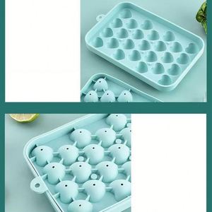 Bandeja de silicona de grado alimenticio para cubitos de hielo redondos con tapa y molde para hacer bolas de hielo, de congelación rápida y fácil desmolde para congelador - Product Image 3