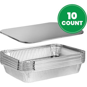 ขายตรงจากโรงงาน กล่องฟอยล์อะลูมิเนียมรีไซเคิลรูปทรงสี่เหลี่ยมผืนผ้า สีเงิน รับผลิตตามสั่ง - Product Image 2