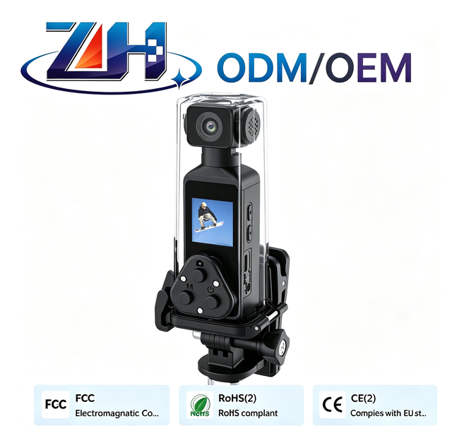ODM/OEM  Action Camera  120° Ultra-Wide Angle  1.3  IPS Screen  CMOS Sensor  1000mAh Battery     Digital Video Camera